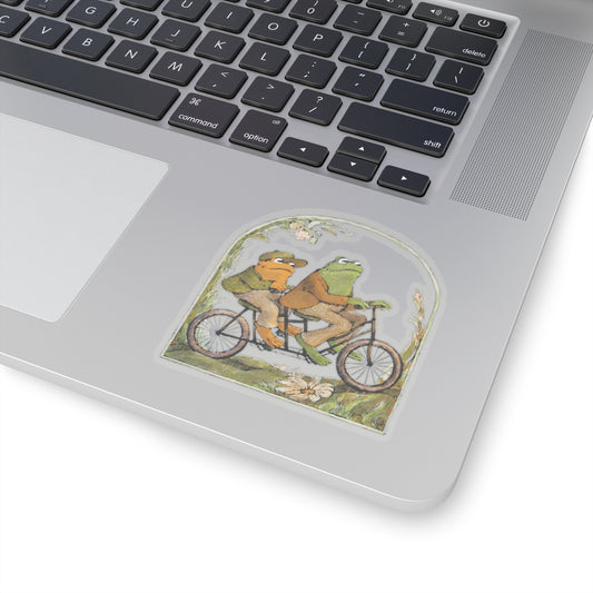 Frog and Toad Bike Kiss-Cut Stickers